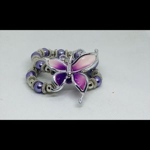 Butterfly gorgeous double bracelet